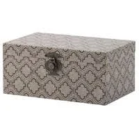 Brown Decorative Boxes - Blue, Brown, Multi-Color - Set of Three
