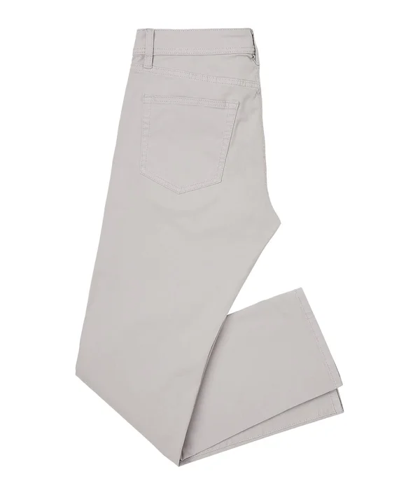 Liverpool Men's Regent Relaxed Straight Peached Colored Twill Jeans in White, Cotton, Size 33/32