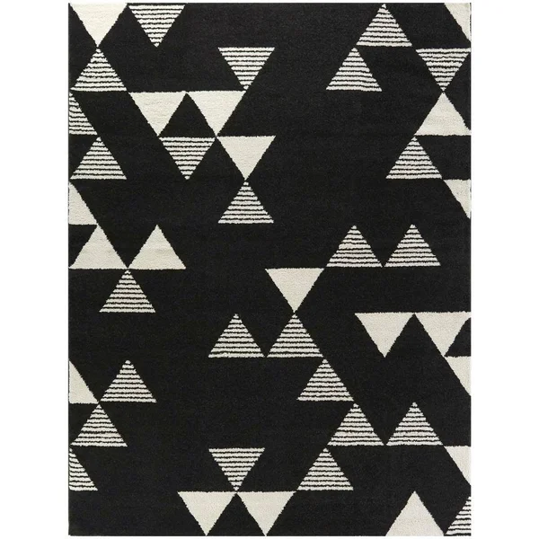 BALTA Phoebe Charcoal 4 ft. x 6 ft. Modern Geometric Area Rug, Grey