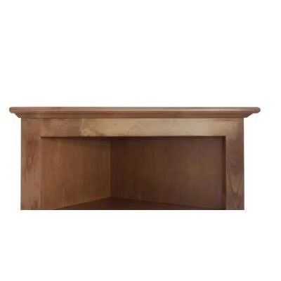 Adilynn Corner Bookcase Greyleigh Size: (3 Shelves) 36x22 H x 27x22 W x 20x22 D - Color: Chestnut Oak