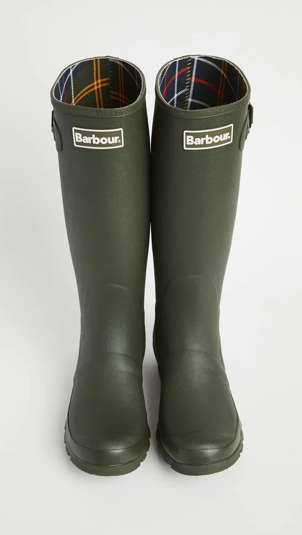 Barbour Bede Wellington Boots Olive 12
