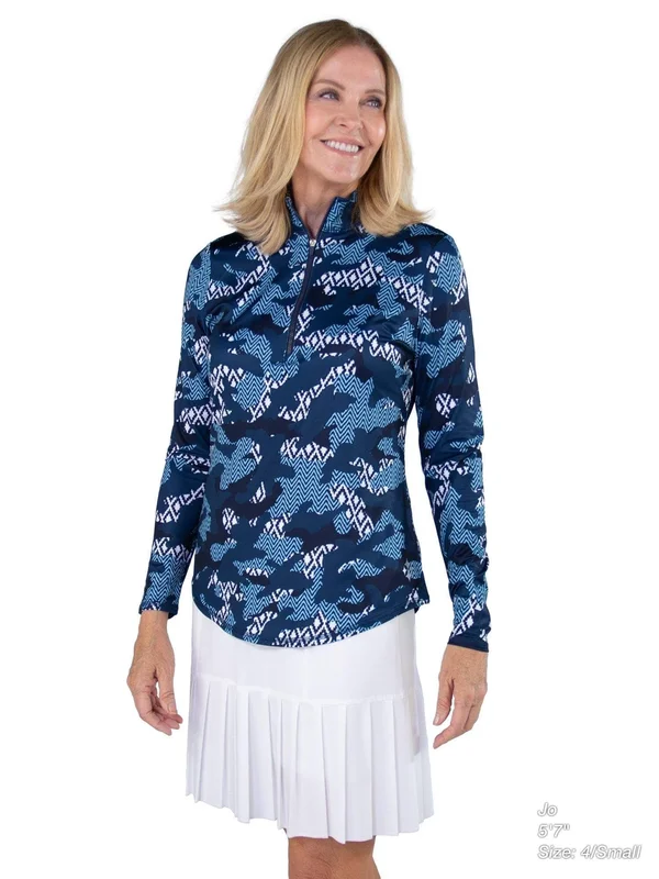 Jofit Women's UV Mock - Ikat Camo Top Size X-Small