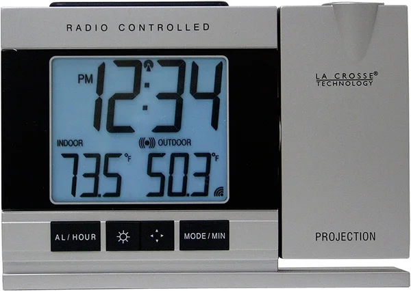 Wireless Radio Controlled Projection Alarm Clock w/ Temperature - SelectBeautyShop
