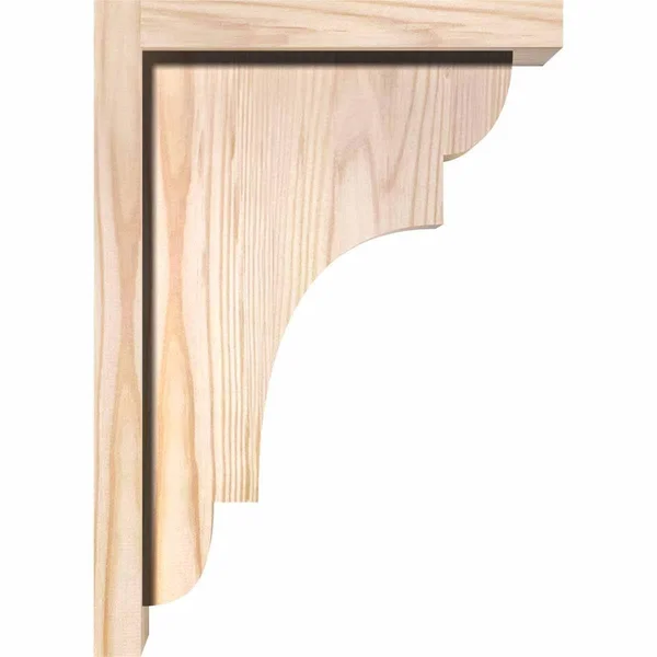 Ekena Millwork COR06X08X08NEB01SDF 5 1/2x22W x 8x22D x 8x22H New Brighton Smooth Corbel w/Backplate - Douglas Fir