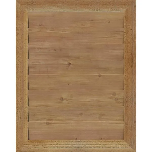 Ekena Millwork GVWVE34X2002RDUWR 34x22W x 20x22H Vertical Gable Vent (39x22W x 25x22H Frame Size): Unfinished, Non-Functional, R