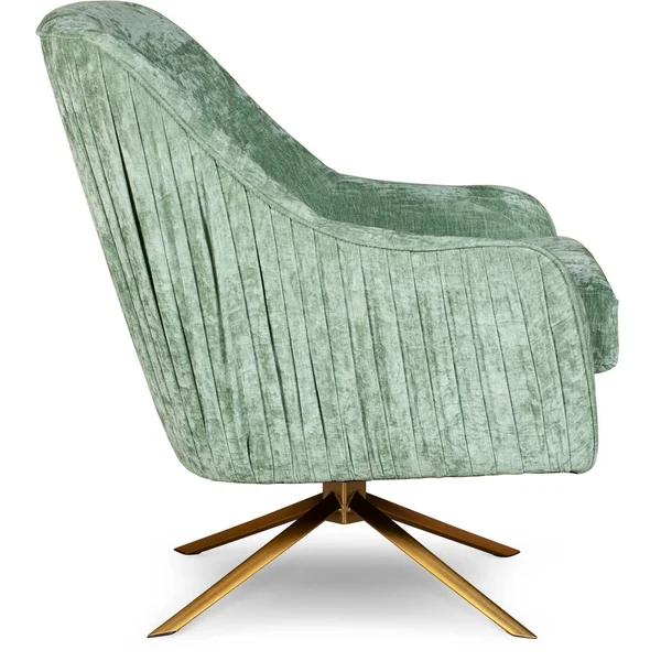 Elle Decor Jolie Swivel Lounge Chair Seaglass Blue