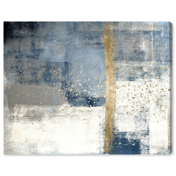 Oliver Gal &In The Mid Summer& Abstract Gallery Wrapped Canvas Art - Blue, Gold, 30 x 36