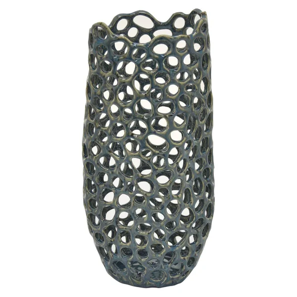Plutus Modern Decorative Ceramic Vase in Blue - PBTH92442