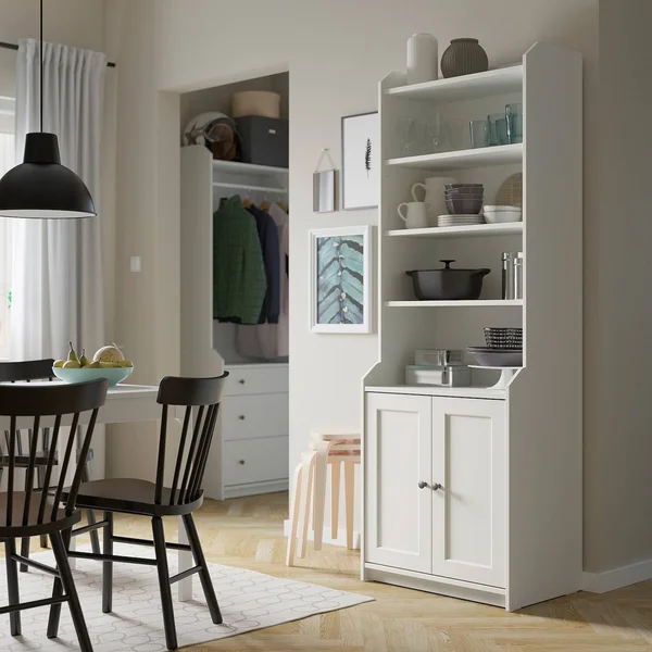 IKEA - HAUGA High Cabinet with 2 Doors - White, 27 1/2x78 3/8 20415046