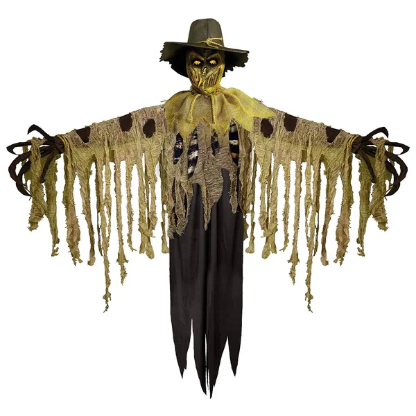 Tekky Toys Flaming Scarecrow - Animatronic Halloween Decoration, 51x22 x 92x22