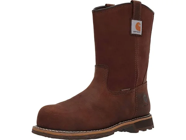 Carhartt Traditional 10 inch Pull-On Waterproof Nano Toe Bison Brown Oil Tan, Men's, Size: 12