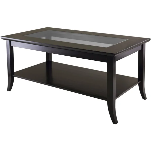 Winsome Genoa Rectangular Coffee Table with Glass Top