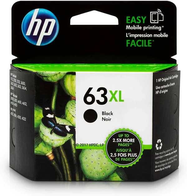 HP 63XL - Ink Cartridge, Black, F6U64AN
