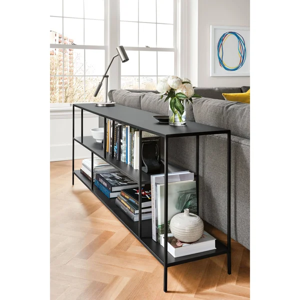 Room & Board, Modern Foshay Console Bookcase 15d 60W 29h in Taupe