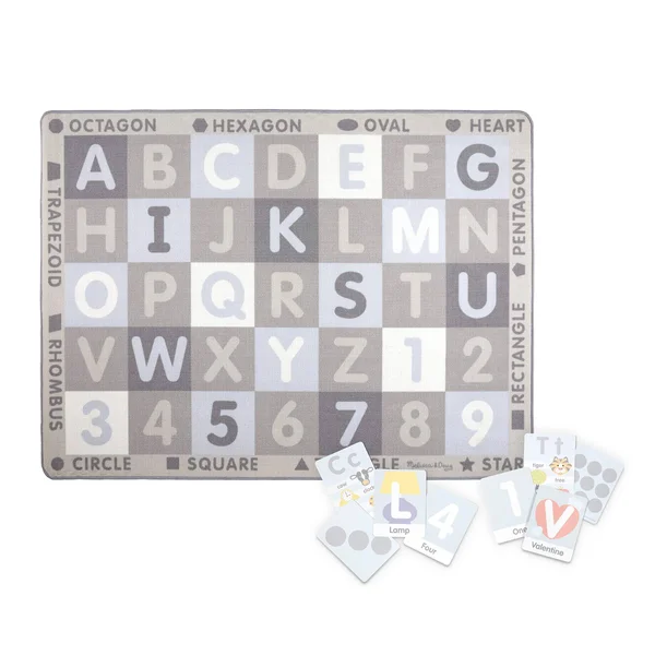 Melissa & Doug - Jumbo Abc-123 Rug - Neutral