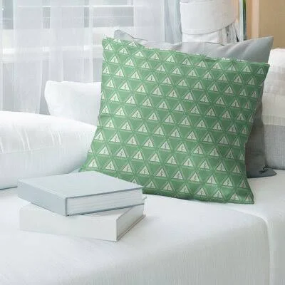 Barbra Minimalist Trees Throw Pillow Cover Brayden Studio Color: Light Green, Size: 18x22 x 18