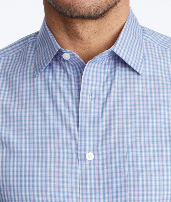 UNTUCKit Wrinkle-Free Short-Sleeve Almodi Shirt Men's Blue Button-Down