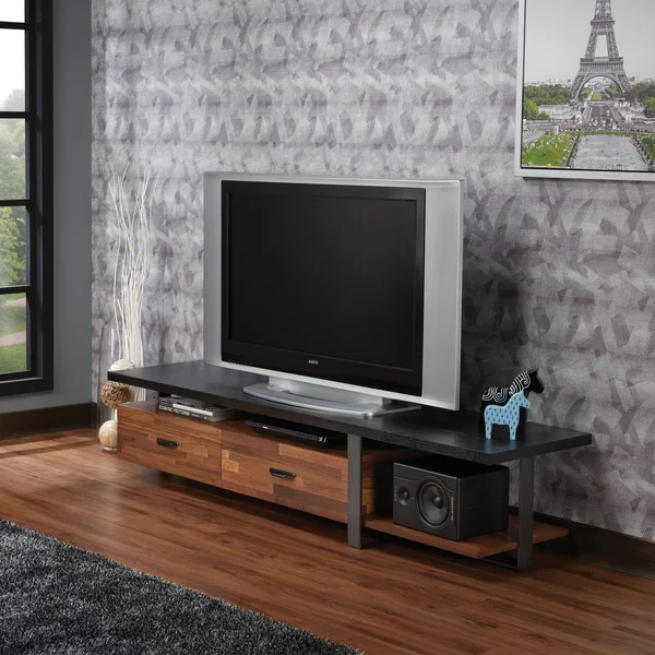 ACME Furniture Elling TV Stand, Walnut/Black