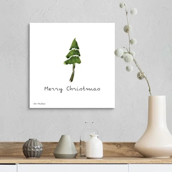 Merry Christmas, Canvas Wall Art, 16x16, Great Big Canvas