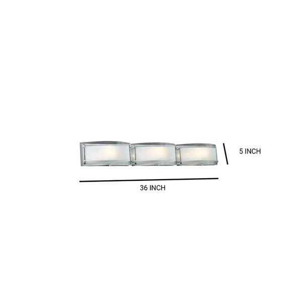 PLC Lighting 7836 PC 3 Light Vanity Millennium, 5 inches x 36 inches