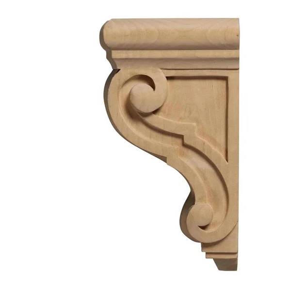 Ornamental Mouldings Maple 5-1/2 in. x 4-5/8 in. x 9-13/16 in. Unfinished Wood Corbel, Natural