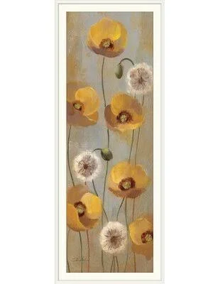&Spring Poppies II& by Silvia Vassileva Painting Print Great Big Canvas Format: White Frame, Size: 44x22 H x 20x22 W x 1x22 D