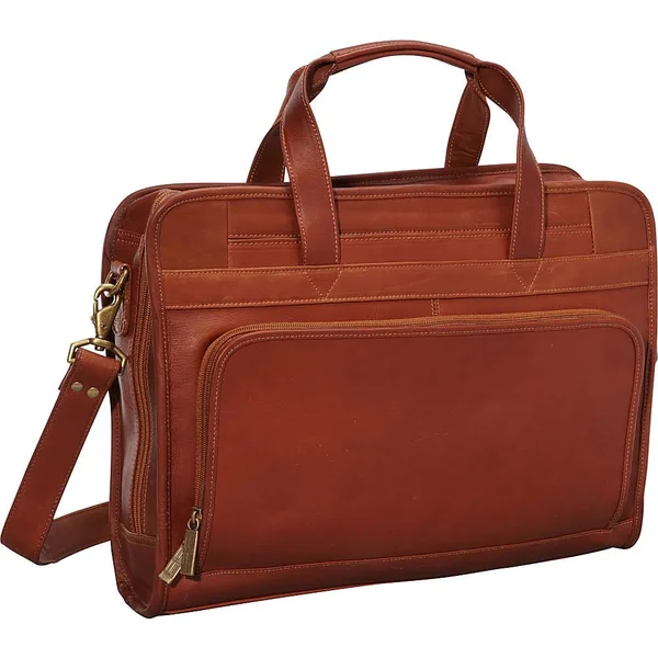 Claire Chase Professional Computer Briefcase Saddle