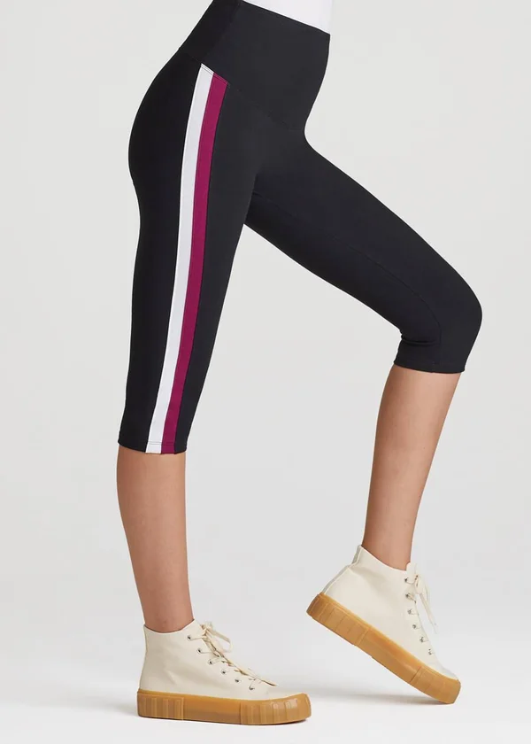Yummie Talia Capri Cotton Stretch Shaping Legging, Grey, Size Small