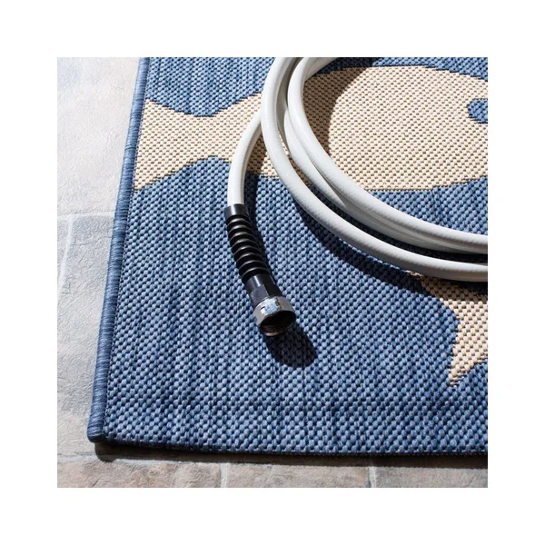 Safavieh Clearance Courtyard CY6012-233 Blue Rug - 6&7x22x6&7x22 - Round