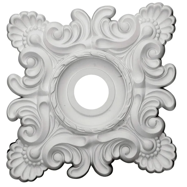 18x22W x 18x22H x 3 1/4x22ID x 1 1/2x22P Crawley Ceiling Medallion (Fits Canopies Up to 6 3/4x22) - Hand-Painted Smokey Topaz