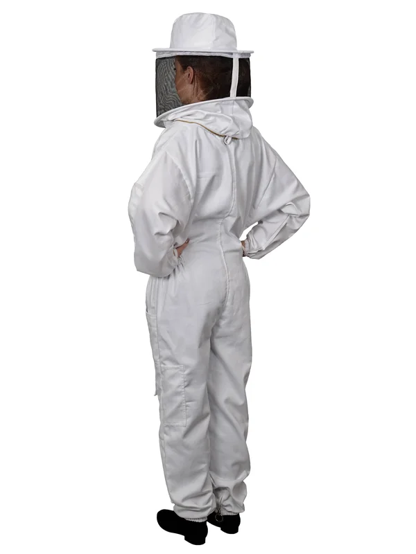 Humble Bee Polycotton Beekeeping Suit with Round Veil (Small) - Linen White