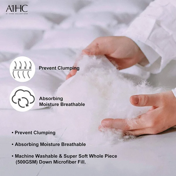 A1 Home Collections All Season 100% Down Alternative Microfiber Fill Duvet Insert - Size: King