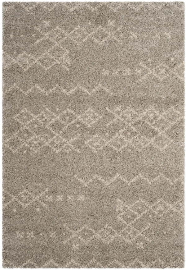 Safavieh Arizona Shag ASG745D 6&7x22 x 6&7x22 Round Grey, Ivory Area Rug