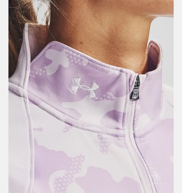 Under Armour Women's ColdGear Armour Camo Zip - Purple - LG