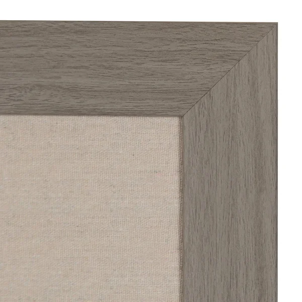 DesignOvation Beatrice Framed Linen Fabric Pinboard - 23x29, Gray