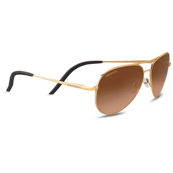 Serengeti Carrara Sunglasses Small Shiny Bold Gold - Drivers