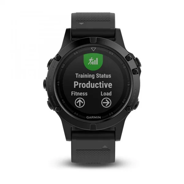 Garmin fenix 5 Sapphire Multisport GPS Watch - 1.2x22 Display - Black with Black Band