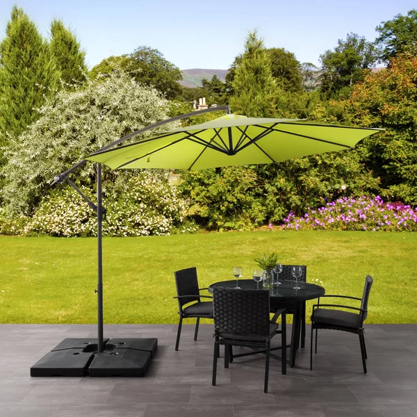 CorLiving Offset Patio Umbrella - Red