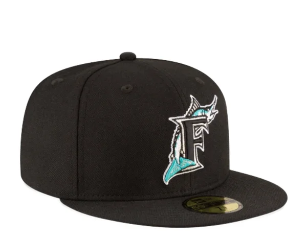 New Era Florida Marlins Black 1997 World Series Wool 59FIFTY Fitted Hat