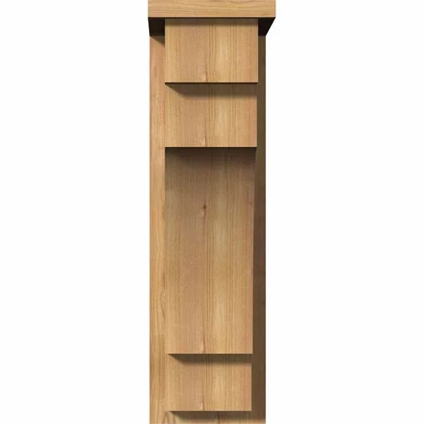 Ekena Millwork COR08X14X26MED01SWR 7 1/2x22W x 14x22D x 26x22H Mediterranean Smooth Corbel w/Backplate, Western Red Cedar