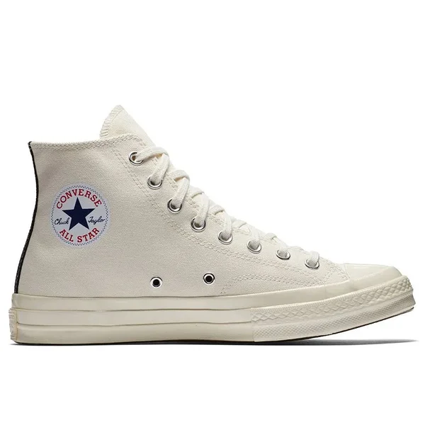 Comme des Garcons Play Black Converse Edition Half Heart Chuck 70 High Sneakers