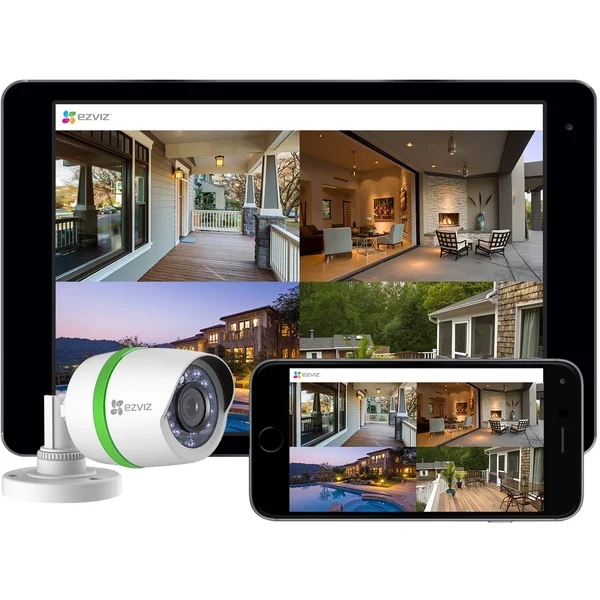 Ezviz Smart Home 1080p Security System - 6 Weatherproof HD 1080p Cameras, 8 Channel DVR