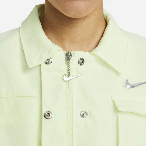 Nike NSW Swoosh Woven Jacket - Women's Volt Size Xs - Womens