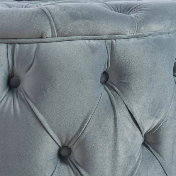 Maelyn Plush New Velvet Ottoman - Dark Gray