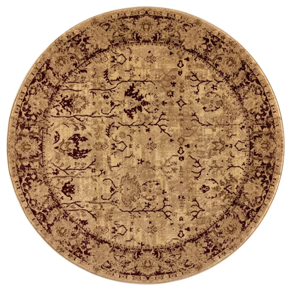 Gad Enduring Collection Victorian Red Cream Transitional Area Rug - 5&3x22 x 7&7x22