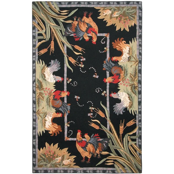 Safavieh Chelsea HK56B 3&9x22 x 5&9x22 Black Area Rug