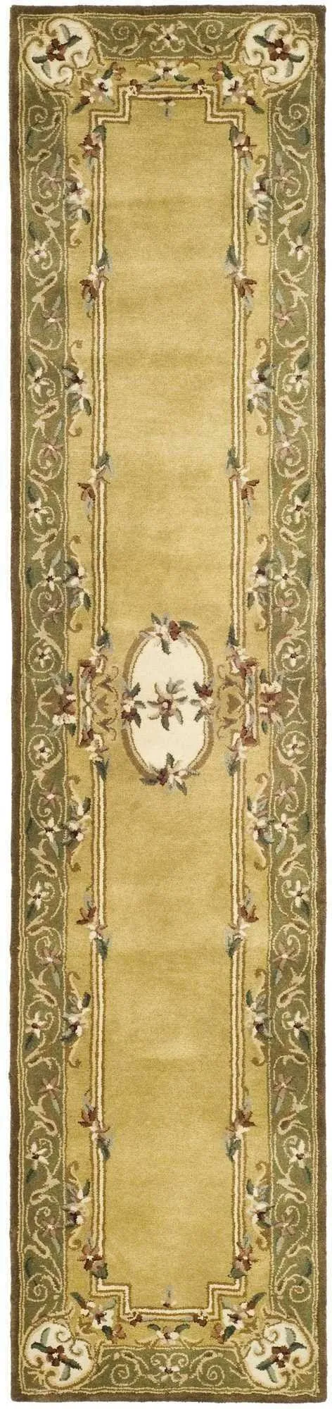 Safavieh 8&-3x22 x 11& Classic CL280A Light Gold - Green Rug