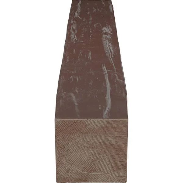 Ekena Millwork MANURW04X08X72AE 4x22H x 8x22D x 72x22W Riverwood Faux Wood Fireplace Mantel, Aged Pecan