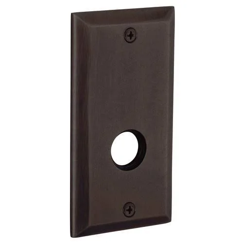 Baldwin Estate Square Rosette Passage Half Pair Non-Lacquered Brass