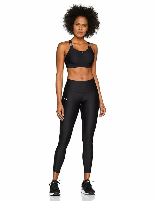 Under Armour Balance High Impact Zip Front Sports Bra, Black (1307227) 34DD